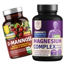 Številka One Nutrition N1N Premium Magnezijev kompleks [500mg] Visoka absorpcija in D-mannoza [1350mg z brusnico & Hibiscus], Ne-GMO in Gluten-free, 2 paket