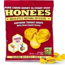 Honees Med Polne kapljice, Meden kašelj Kapljice s pravim Med-Naravna boleče grlo Relief-Nič Umetno-mrzlo Coat Lozenges, Naravni kašelj Supresant, Ne-GMO, Gluten brezplačno (1 Pack – 20 kapljic)