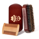 Brada krtačo, 100% Boar Brist Natural Black Walnut Wood Beard Comb Hair Mustache Brisanje krtačo za lase