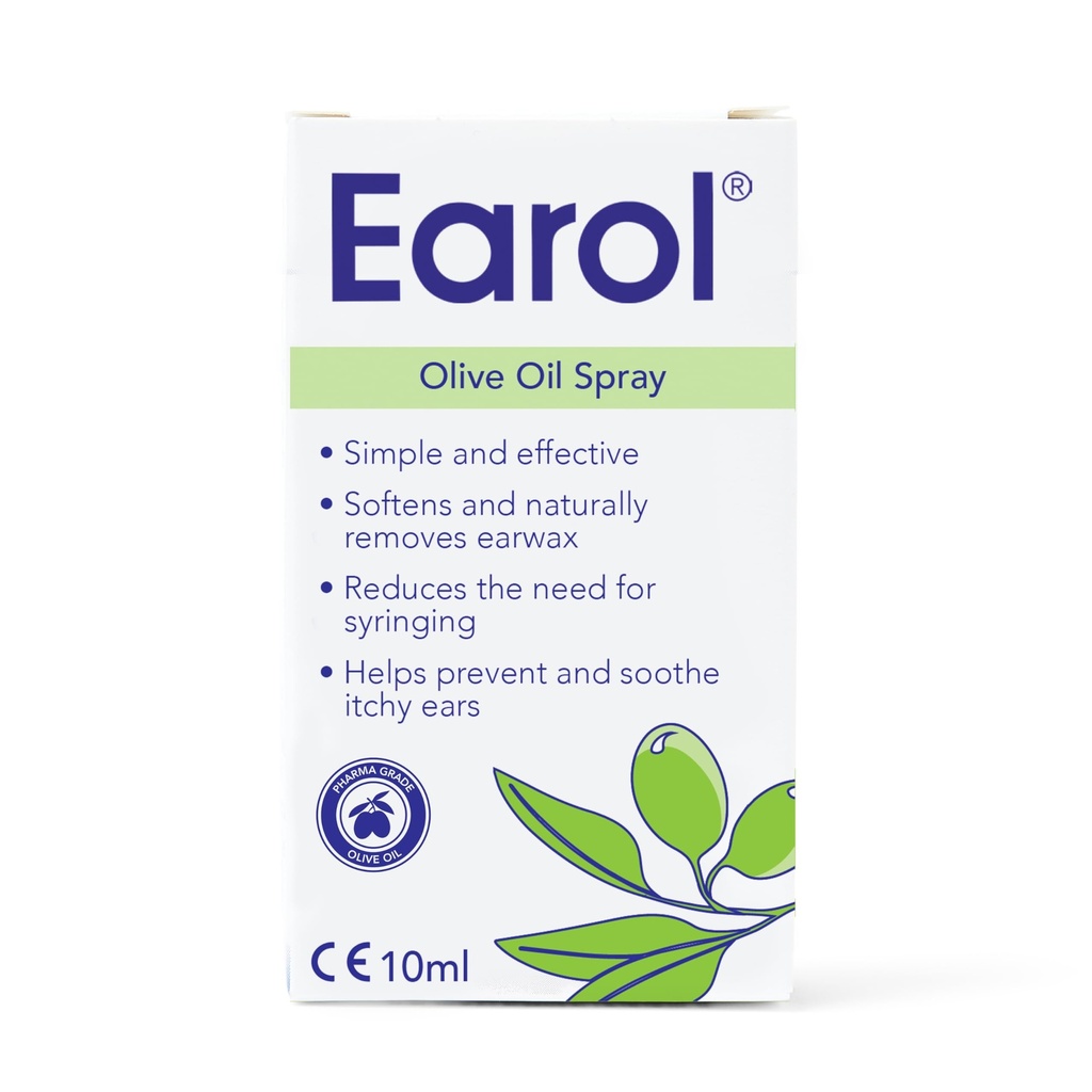 Earol Oljčno olje Naravni ušesni vosek Mehčalec naravno odstranjevanje učinkovito Spray