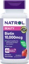 Natrol Biotin 10000 mcg, Jagodna aroma, hitre tablete za raztapljanje, dodatna moč, število 250