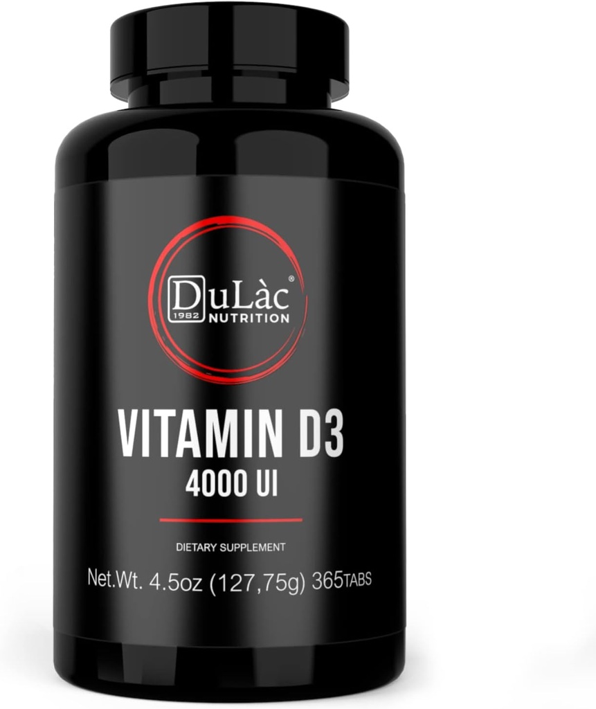 Dulàc - Vitamin D3 4000 i.e. dodatek, spodbuja absorpcijo kalcija in fosforja, podpira kosti, zobe, mišice in imunski sistem, 365 tablete, izdelan v Italiji