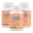 Curist Generic levocetirizin Dihidroklorid 5 mg razsutem stanju (270 tablet), Alergija tablete, 24 ur Alergija Relief - alergija Medicina (3 paketi po 90 tablet)