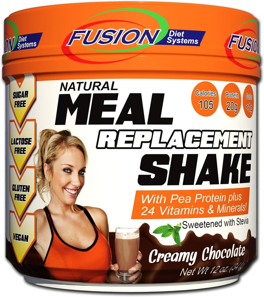 Fusion Plant temelji Vegan obrok nadomestek beljakovin v prahu – kremasto čokoladni aromo, Best Pure Raw Popolna športna zmogljivost Shake, Gluten-free, Sugar-free, 10 Servings, by Fusion Diet Systems