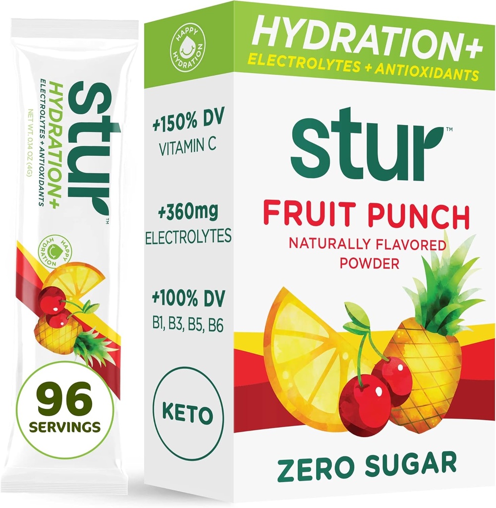 Stur Electrolytes Powder Hydration Packets 
