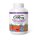 Naravni dejavniki, Otroci Žvečljivi Vitamin C 500 mg, Podpira Imunsko zdravje, Kosti, Zobje in Gumi, Borovnice, Malina in Boysenberry, 90 Število (Pack od 1)