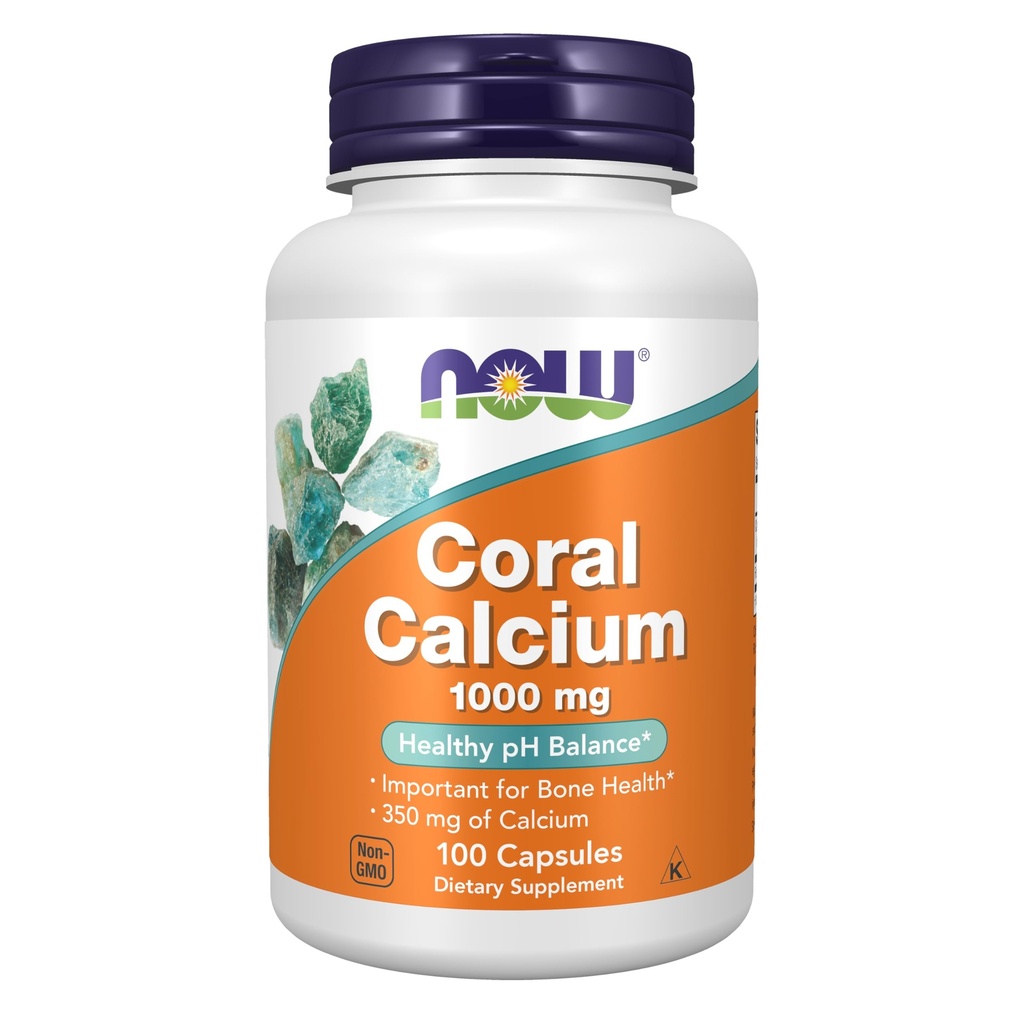 NOW Foods Coral Calcium, 1000 mg, 100 Veg Capsules