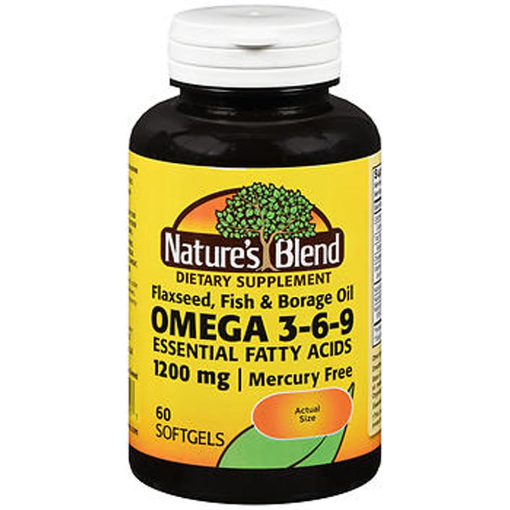 Naravna mešanica Omega-3-6-9 1200mg Softgels 60 Ct