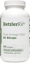 HormoneSynergia Omega 1300 EC Ribje olje Mehkužci - Visoka moč Omega 3 Dopolnilo z izboljšano absorpcijo - IFOS Preverjeno, Enterično prevlečeno, 600mg EPA, 260mg DHA - 60 Count