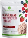 Mravljinske farme - 100% hranilne novozelandske sirotkine beljakovine izolat, mešane jagodne arome, 30 serverjev, 2 lb - okusno, hladno obdelano, hitro Absorbirano, Keto prijazno, NO-Hormones, NO-GMOs