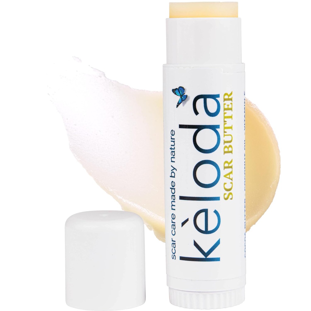 Keloid Scar Care Butter Stick, Brazgotine & Keloidi zdravljenje Balzam, za kirurške brazgotine & Keloidi iz Piercings, Stretch Marks, Acne, z anti-Scar Cocoa, karitejevo maslo, Coconut, & Jojoba Oils