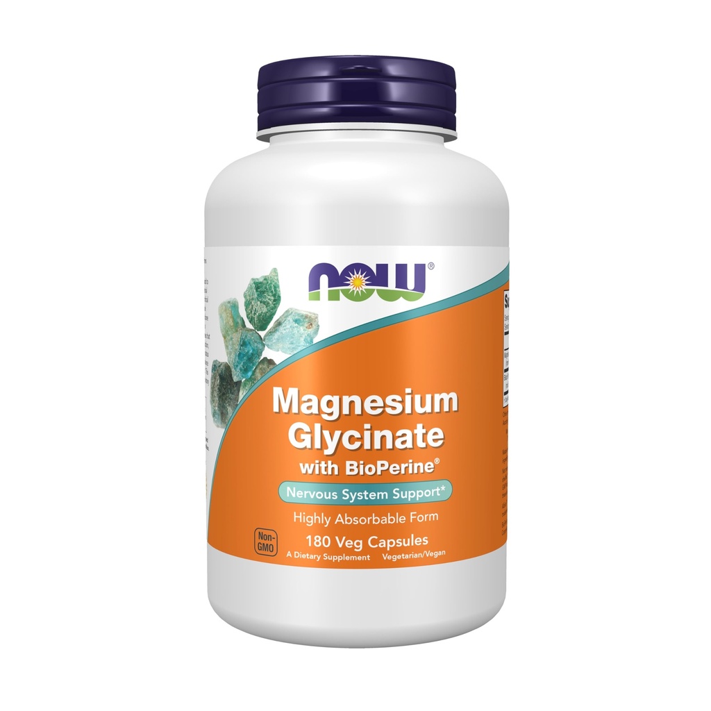 Zdaj dodatki, Magnezij Glicinat z BioPerine, 180 Veg kapsule