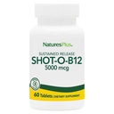 NaturesPlus Shot-O-B12 5000 mcg - 30 tablet s podaljšanim sproščanjem, paket 2 - podpira proizvodnjo energije in razpoloženja - vegetarijansko, Gluten brezplačno - 60 skupno služijo