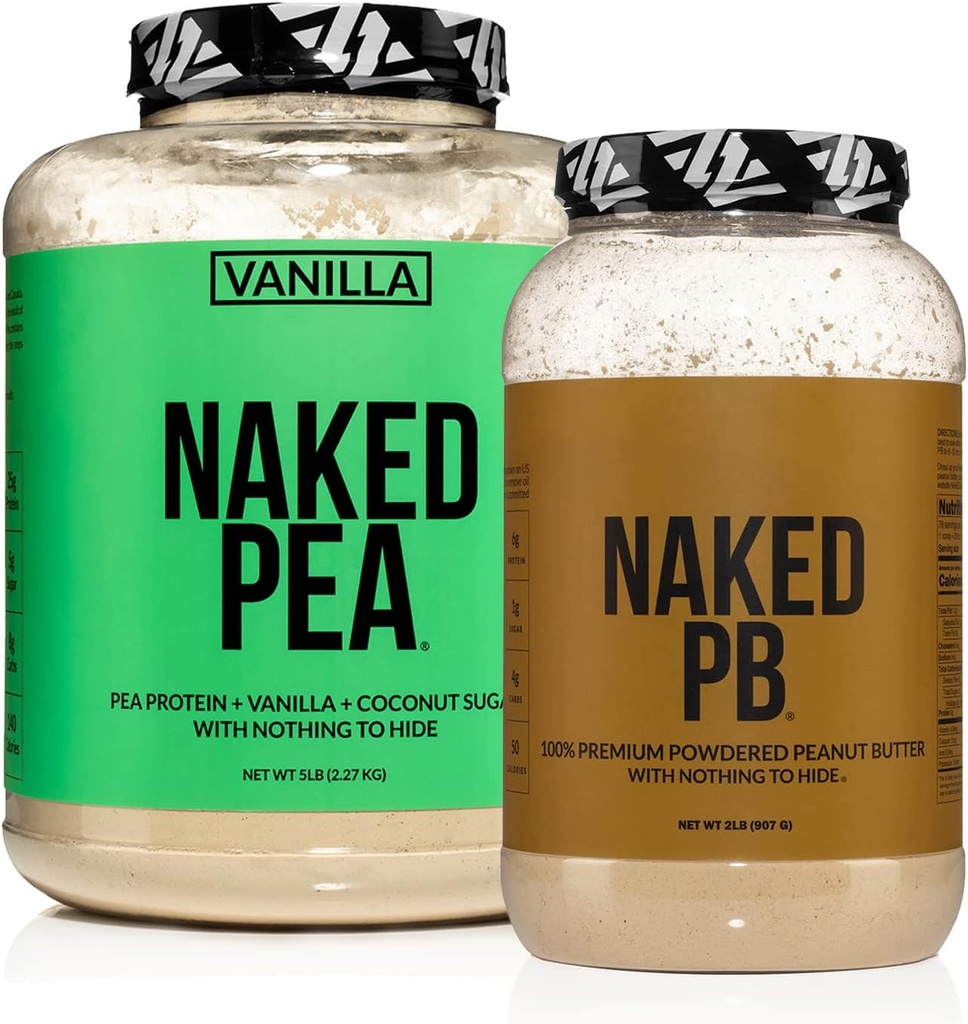 Naked brez mlečnih beljakovin paket: 5LB Vanilla Pea in 2LB PB