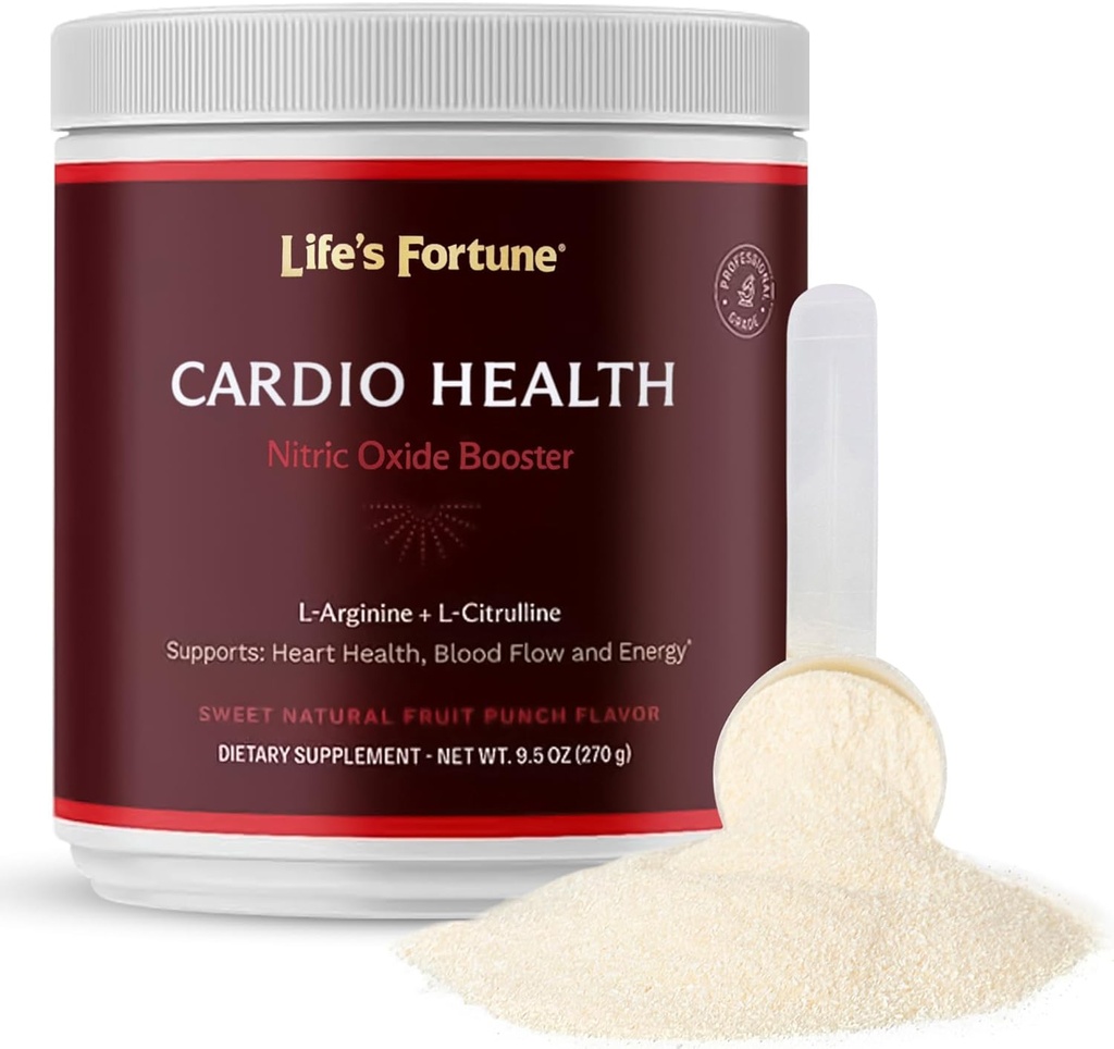 Life's Fortune 5000mg L-Arginin dodatek v prahu & 1000mg L-citrulin, visoko moč dušikov oksid za izboljšanje zdravja, vzdržljivosti, trening zmogljivosti, naravno sadje punch aromo (20 Serving)