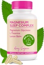 Magnezij Sleep Complex z L-Theanine in Lemon Balm - Melatonin-free Sleep Podpora za naravni mir in sprostitev - Magnezij Glycinate - 90 kapsul