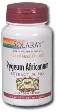 Solaray - Pygeum Africanum (Extract), 50 mg, 60 kapsul