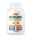 SIRUNES Imune Booster - Imunity Support Multivitamin - vitamin C in D3, Bezgove jagode, cink, echinacea, ingver, kurkuma - antioksidant, energija in vigor, Brain Booster (imunske podporne kapsule)