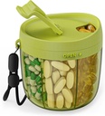 PULIV Prenosne tablete Dispenser Steklenica, Vitamin Organizator s 7 Kompartmenti, Drži veliko dodatkov z anti-Mexing in širokih otvoritev Design, Enostaven za pridobivanje Meds, Vključuje 20 Pcs Oznake zelena