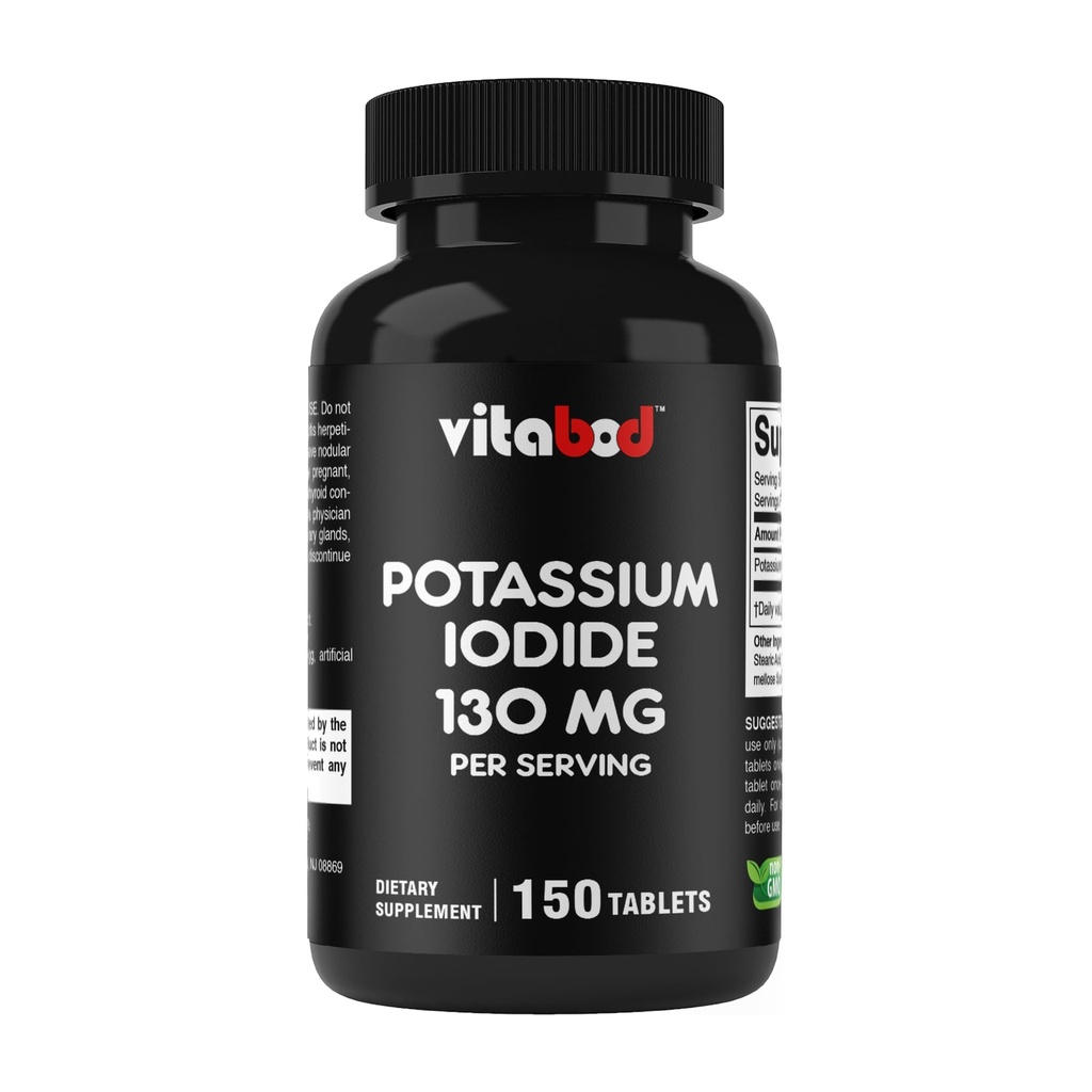 Prehranska dopolnila kalijeve jodide 130 mg na odmerek – 150 tablet (2 plastenki)
