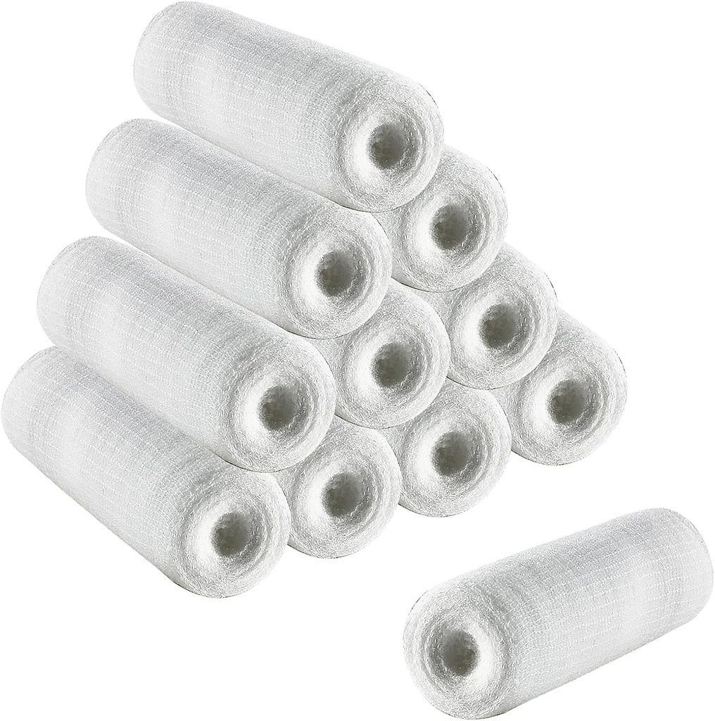 Gaze Rolls 12 Pack Stretch Bandages Cotton Mumi Zaviti za ročno zavijanje Oblačila in kolena 6cm x 4m