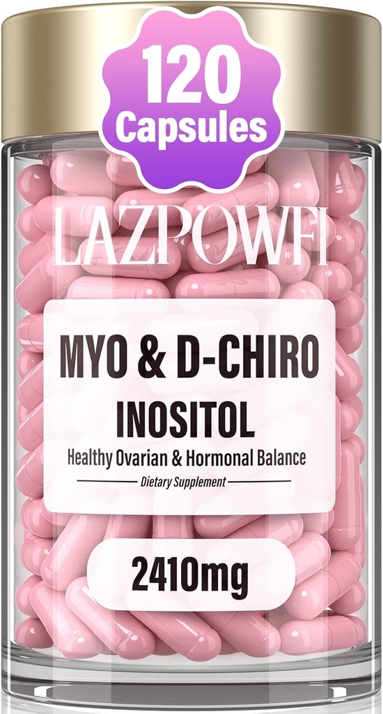 Inozitol dodatek - Myo-Inositol in D-Chiro Inositol Plus Folat in vitamin D - zdravo Hormonovo ravnovesje in zdravo Ovarska podpora za ženske Idealno 40:1 Razmerje-009