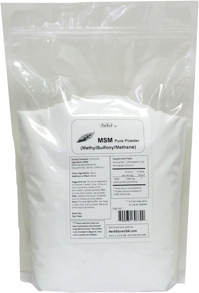 MSM (metilsulfonilmetan) čisti prašek (4000 gramov (8,8 lb))