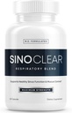 SinoClear Lung Detox & Sinus tlačna olajšava (60 kap): Čist in naravna Nasal Dekongestiv, Sinus Relief, & Lung Cleanse Mešanica - NAC, Andrographis, & Thyme Leaf - GSO-free & Made in USA