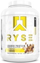 RYSE naložen Beljakovinski prah - Cinnamon Toast - 25g izolat sirotkinih beljakovin & koncentrat s prebiotičnimi vlakni & MCT - Nizki ogljikovi hidrati, nizek sladkor, prebavni - 54 Servis / 4 lb Tub