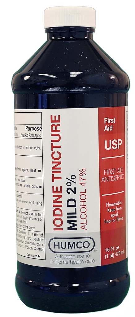 Humco Jodine Tinkture Blaga 2%, USP, 16 oz.