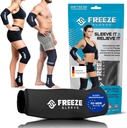 FreezeSleeve Ice & Heat Therapy Kompresija Sleeve- Reable, Fleable Gel Hot/Cold Pack, 360 Pokrov za koleno, komolec, Ankle, Zapestje- črna, X-majhen