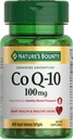 Bounty CoQ10 100mg za zdravje srca, Non-GMO Q-Sorb Koencim Q-10 Antioksidant Podpora in kardiovaskularno Wellness, prehranska dopolnila, hitro sproščanje Mehčalci, 45 ct