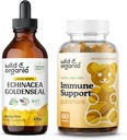 Divje in organske Echinacea Goldenseal Tinkture 4 fl oz & Imunska podpora Gumies