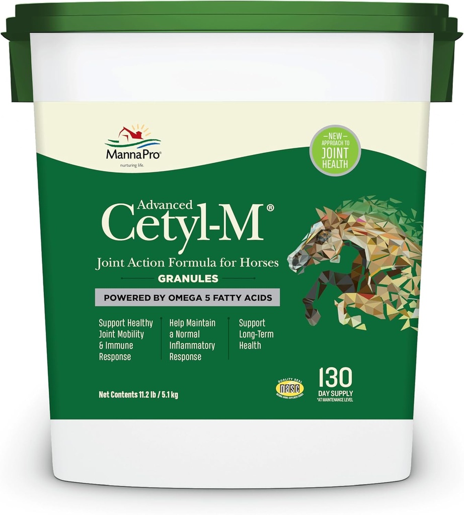 Manna Pro Cetyl-M Skupni dodatek za konje - Powered by Omega 5 Maščobne kisline - 11,2 lb