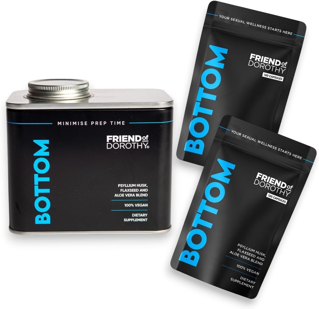 Prep-Ready paket – 2 × spodaj 120 Fibre kapsule (240 skupaj) z ponovno polnjenje tablete organizator lahko – Podpira prebavno zdravje, rednost, srce in upravljanje teže