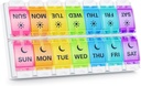 BUG HULL Pill Organizer AM PM Arthritis Friendly, BPA Free Pill Box 2 Times a Day, Large Pill Container, Weekly Medicine Pill Organizer, Pill Case 7 Day for Vitamin, Supplements