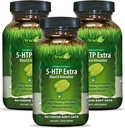 Irwin Naturals Double Potency 5-HTP Extra - 60 tekočih soft-Gels, Pack po 3 - za sprostitev in serotonin proizvodnje - 90 skupno serving