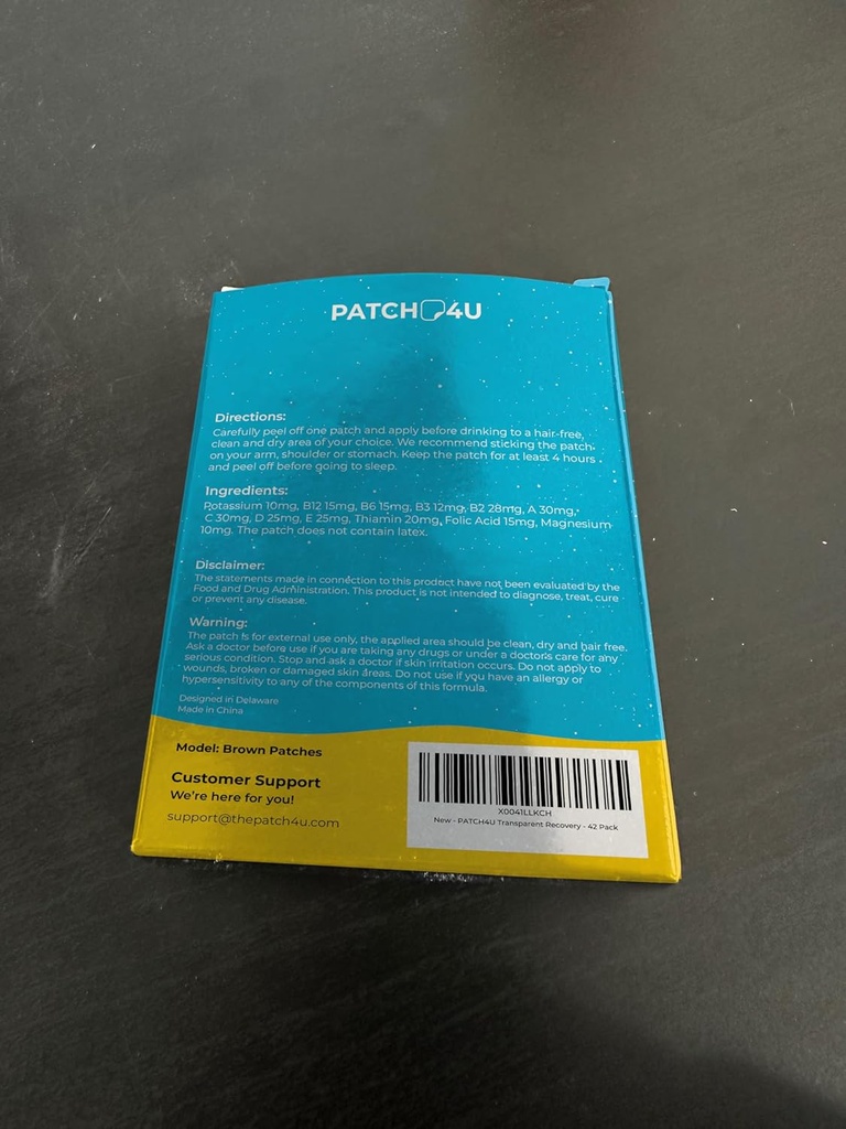 Paketi za obnovo stranke 42 Pack - Prebudite se Osvežite & Energiran z našimi 100% naravnih sestavin Patch - Skin-prijazno in vodoodporno - Nanesite pred pitjem - Izboljšano Jutro Formula