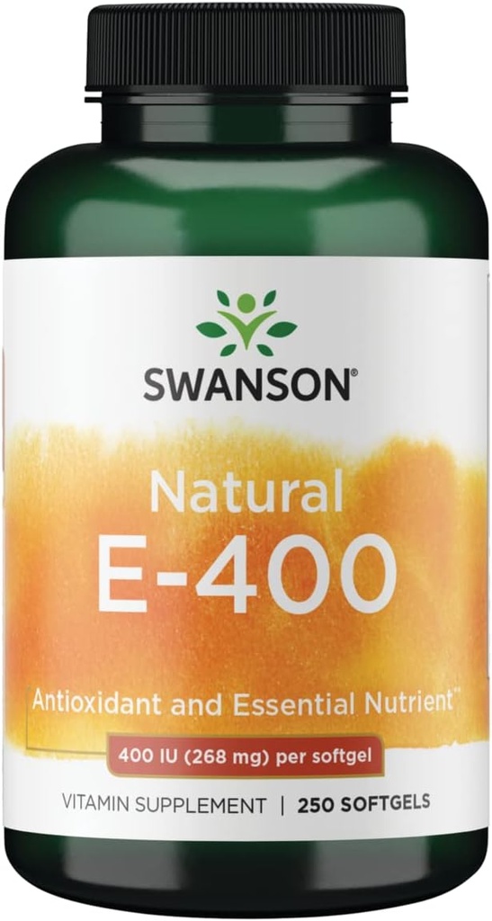 Naravni vitamin Swanson E 400 Iu (268 miligramov) 250 sgel