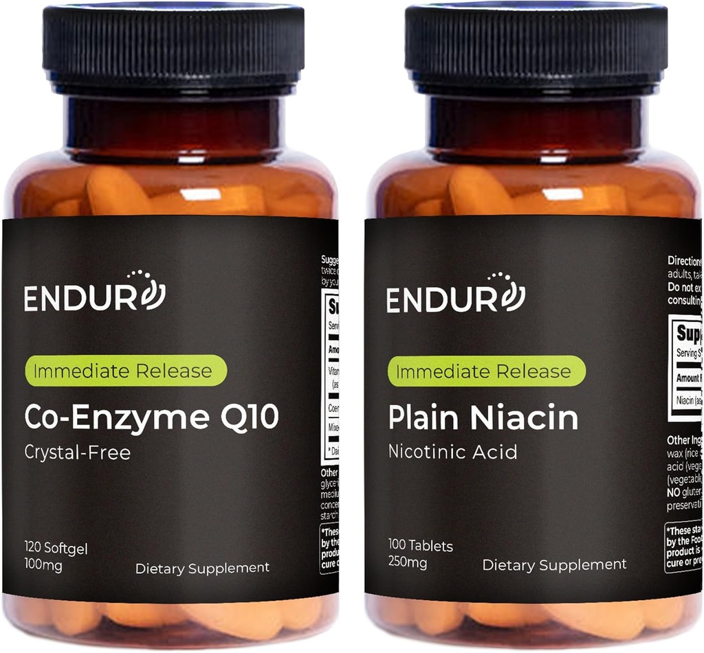 Endurance Products Co-Enzyme Q10 Crystal-free (120 mehkih gelov) B3 Plain Niacin