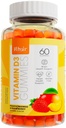 Khair Halal Vitamin D3 Gumiji za podporo kosti in mišic - ne-GMO, Gluten & želatina brezplačno, vegetarijansko, halal-Certified, naravni mango, Breskev in jagode Okusi - 60 Gumies