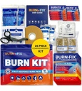 BurnFix® Burn Kit First Aid for Burns Emergency – 26-Piece Burn Treatment with Cooling Gel, Dressings & Rokavice – Kuhinja, Sunburn, Chemical & Scald Relief – Domov, Office, Travel