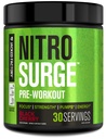 Jacked Factory NITROSURGE Pre Workout dodatek - Neskončna energija, Instant moč pridobi, Jasno fokus in intenzivne črpalke - NO Booster & Močni Preworkout Energy Powder - 30 Servings, Črna Cherry