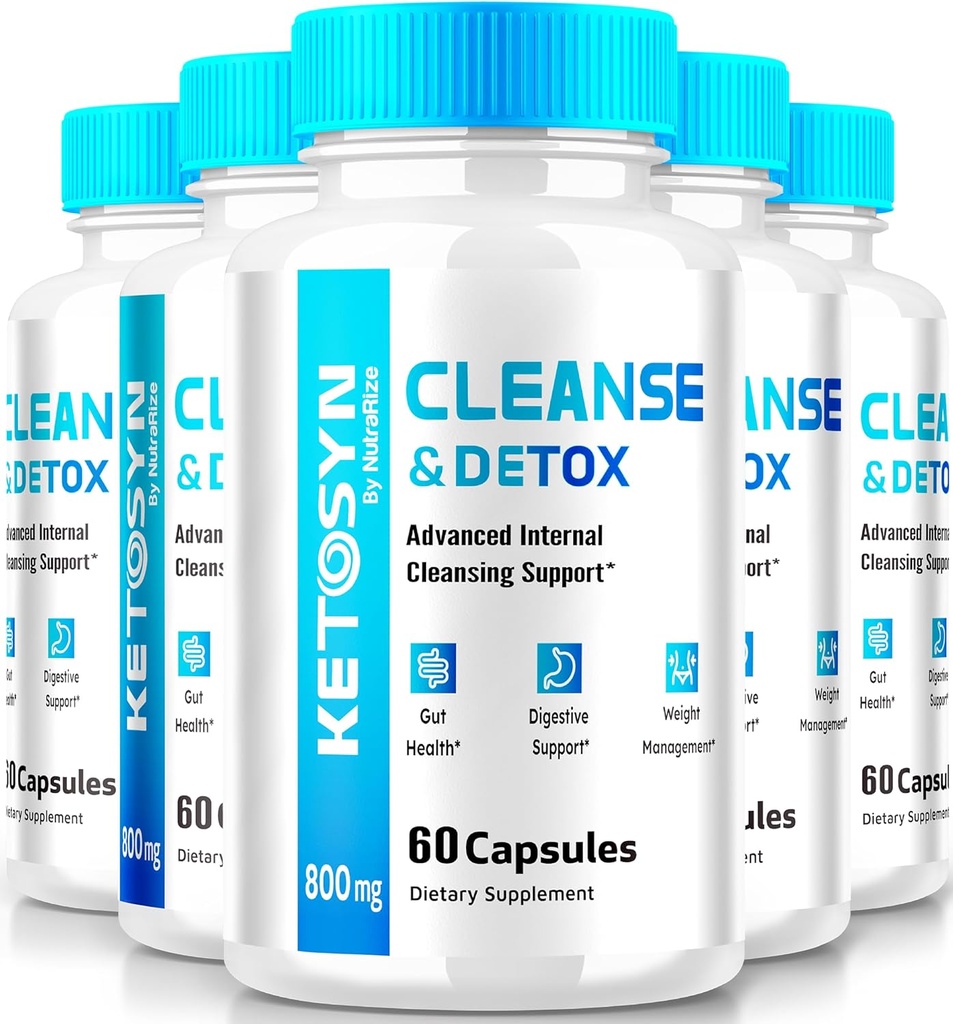 (5 pakiranj) Ketosyn Cleanse & Detox Kapsule, Ketosyn tablete za napredno hujšanje, Največja moč Keto Mešanica dodatek, Keto Syn Notranje čiščenje Pastile Mnenja (300 kapsul)
