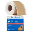 NUVADERMIS Silikonski trak za kirurške brazgotine - 120" x 1,5" Roll - Medicinski trak za brazgotine stopnje za gube, kirurške brazgotine, brazgotine za Keloid in hipertrofične brazgotine - večkratni listi za brazgotine roll - 1 pakiranje