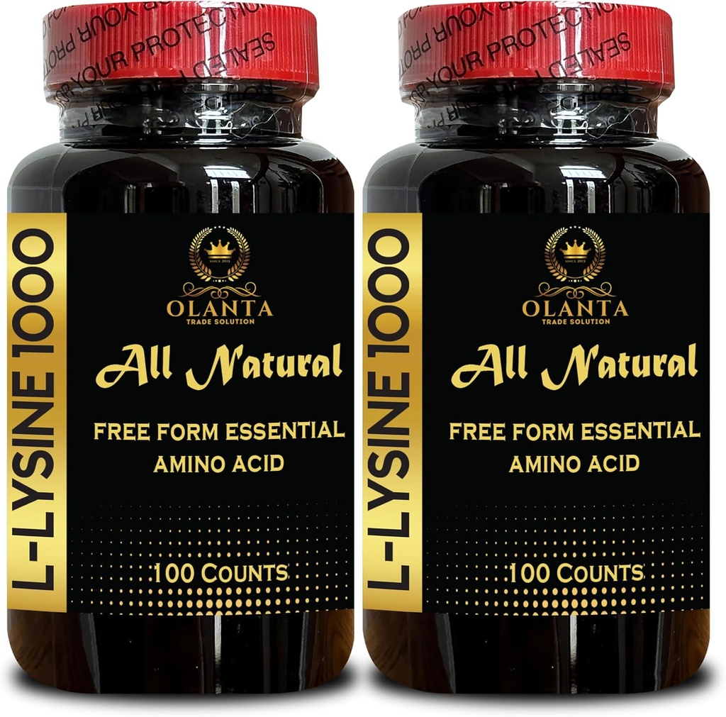 L-LYSINE 1000 mg prosta oblika esencialna aminokislina - L-lizin hidroklorid za pomoč pri uravnavanju telesa Kislinsko in alkalinsko ravnovesje, sinteza kolagena, podpora imunskemu sistemu - 2 steklenici 200 steklenic