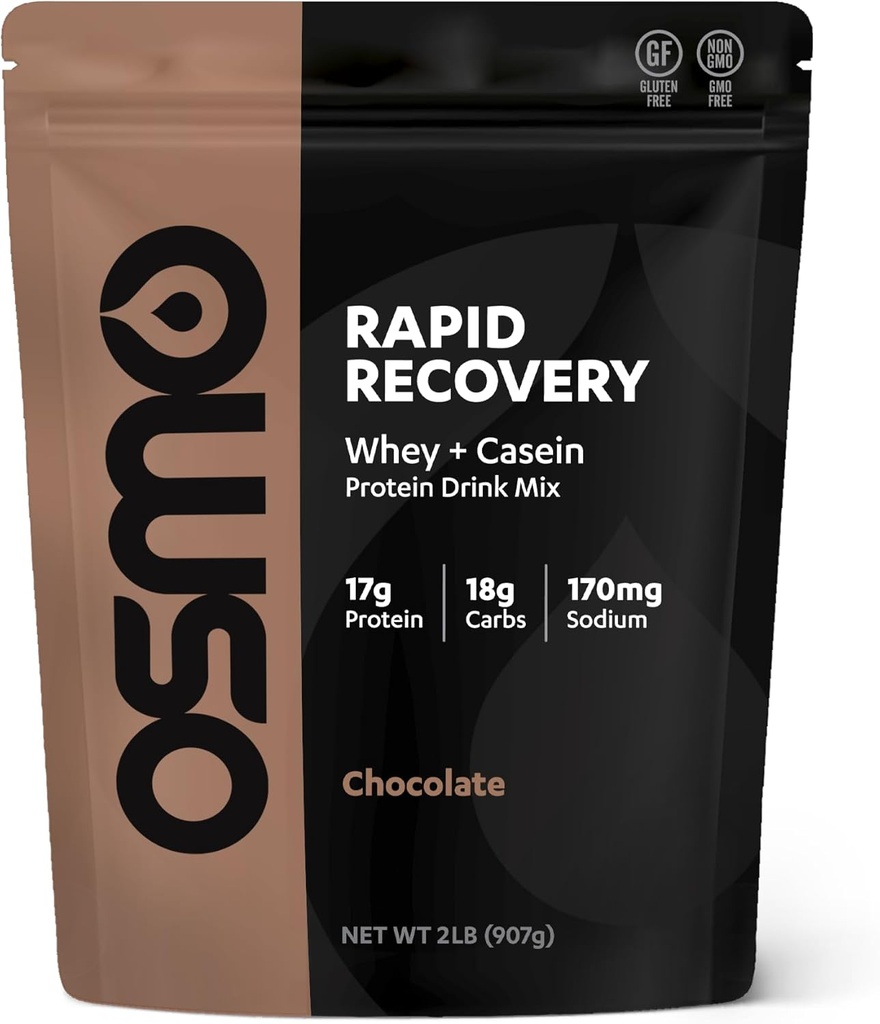 Osmo hitro okrevanje - Whey & Micellar Casein Protein Powder mešanica s ogljikovimi hidrati in kofein, vse naravne sestavine, omogoča popravila mišic in krepi Glycogen Restauring - Čokolada, 22 Servinga