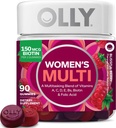 OLY ženski multivitaminski gumi, vitamini A, D, C, E, biotin, folna kislina, odraslih žvečljivi vitamin, jagodni okus, 45 Day Supply - 90 Count