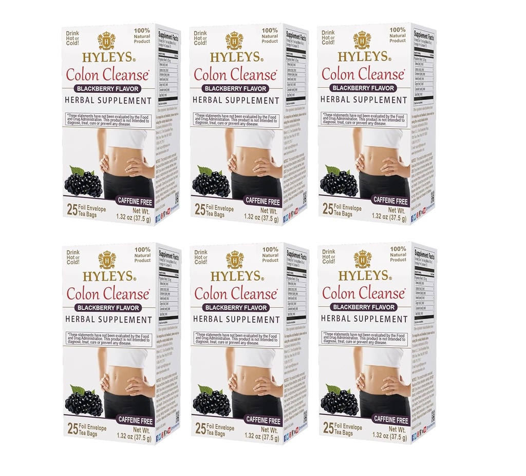 Hyleys Colon Clease Tea Blackberry Flavor (6 paket - 150 čajne vrečke skupaj)