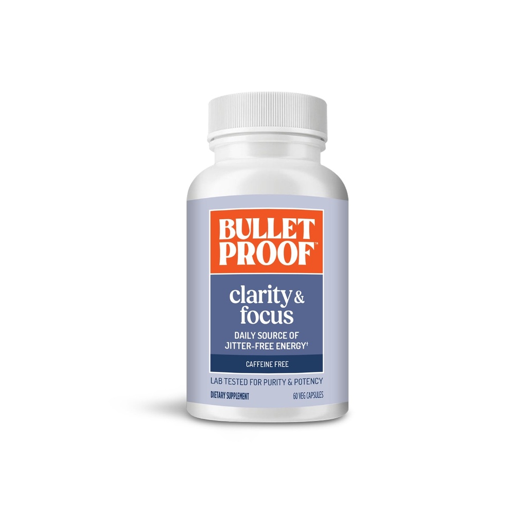 Neprebojna jasnost in fokus kapsule, 60 Count, Caffeine-free dodatek za spodbujanje mentalno jasnost in budnost, prej imenovan pametni način, pakiranje lahko Vary